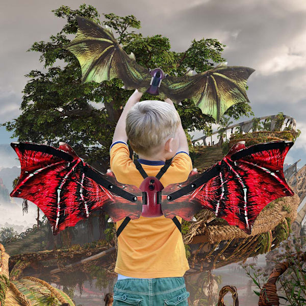 3D-mode dinosaurievingar med ljust mode danspartykläderdekoration för halloweenfest Green
