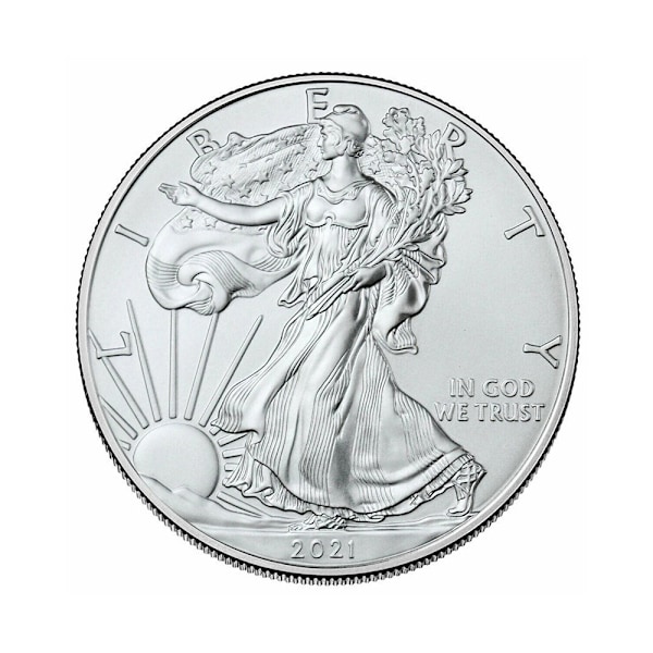 10st första 2021 American Eagle att landa i januari Silverminnesmynt 40 mm i diameter för myntsamling 10PCS 2011 Until 2021