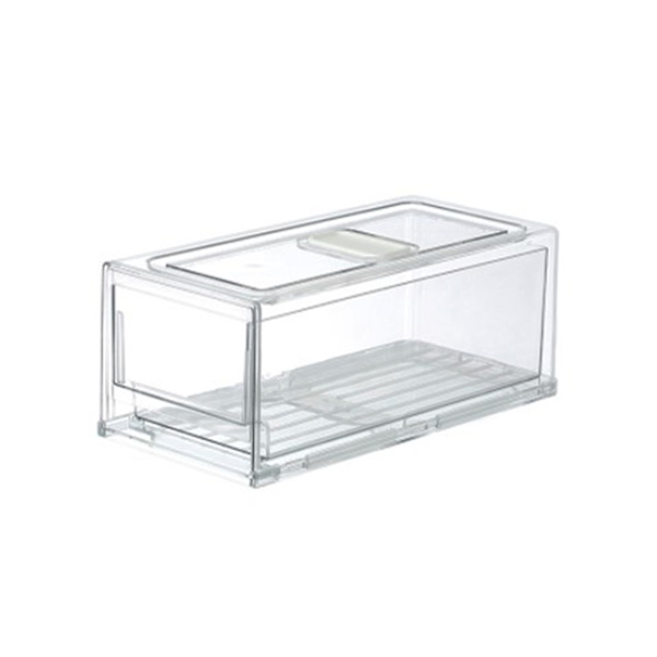 Rensa Kylskåp Förvaringslåda Låda Design Avloppsstapling Transparent Frukt Organizer Bin Hushåll Ordinary Paragraph Medium