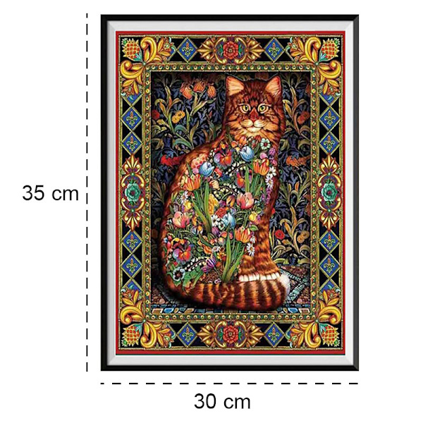 Diamond Painting Katt med Tillbehör Tools