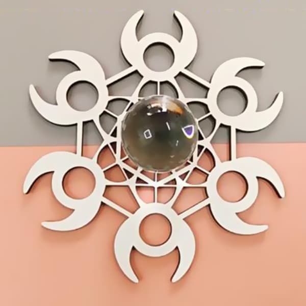 Creative Crystal Grid Personlig träkristallsten displayhållare 01