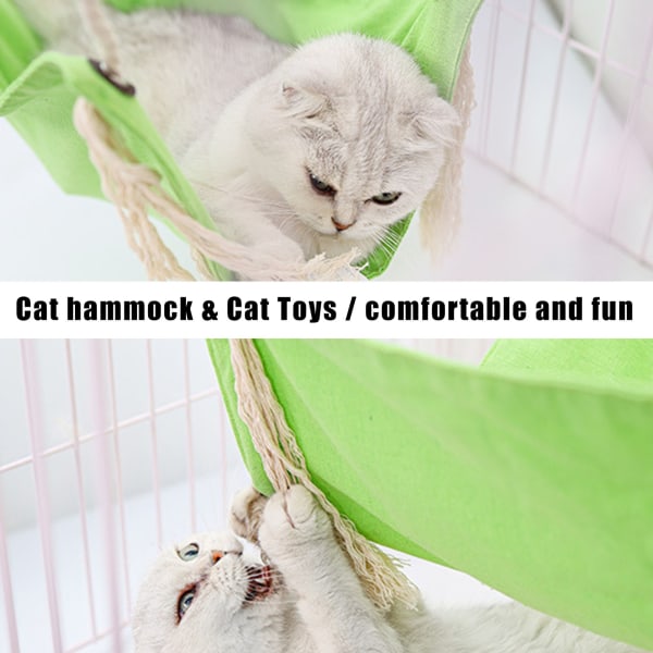 Cat Hängmatta Hängande Mjuk Andas Säng Tofs Dekor För Små Djur Yellow