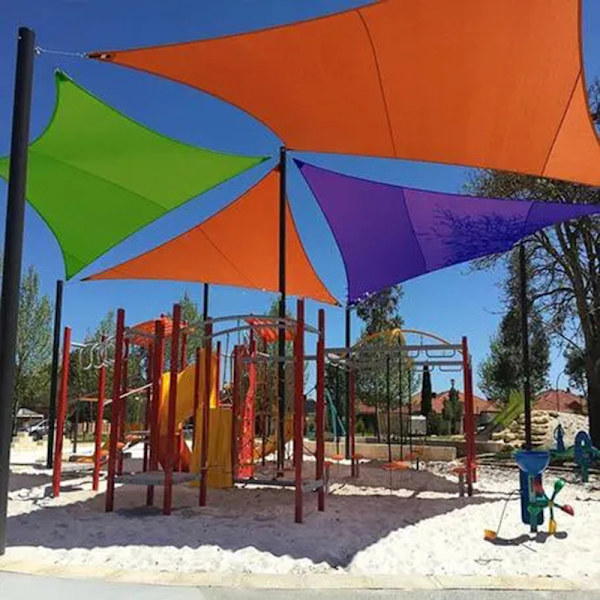 UV-skydd Skyddstak Utomhusskydd Triangulär Regntät Soltält Purple 12ft*12ft*12ft