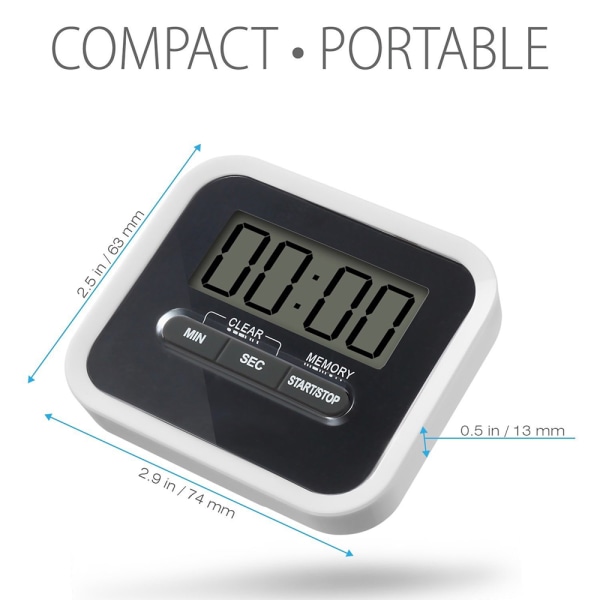 Digital Timer Magnetisk Bärbar Högt Larm Hållbar För Kök Matlagning Bakning Red white