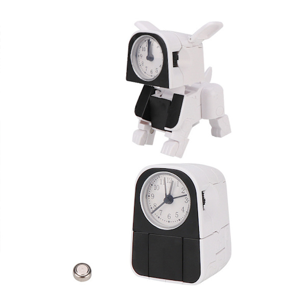 Deformation Hund Väckarklocka Söt Robot Valp Wake Up Timer för barn Blue