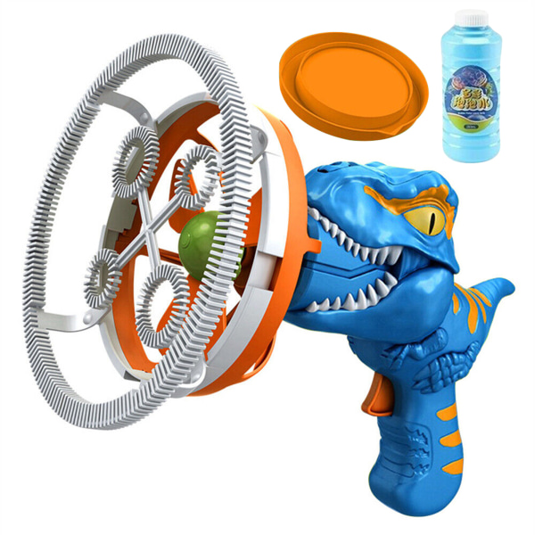 Handhållen Dinosaur Bubble Machine For Kid Batteridriven Bubble Maker För Pojkar Flickor Blue
