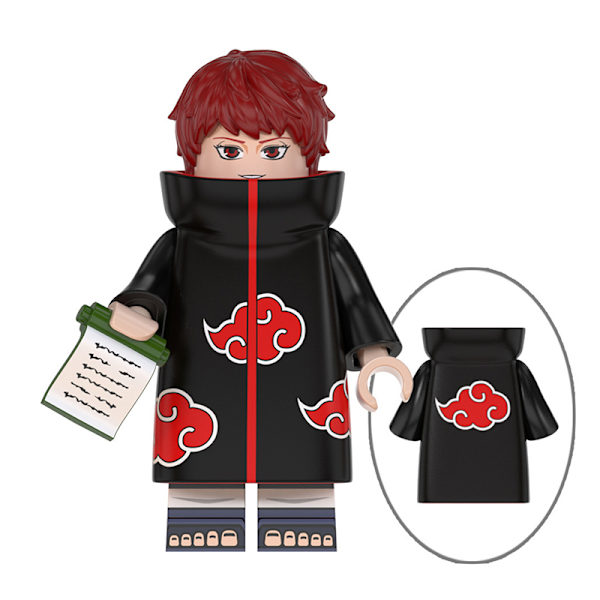 Naruto tegelleksaker Set med 8 tecknade actionfigurer Minifigur Byggstenar Leksakssamlarföremål för japanska animefans Set Of 8