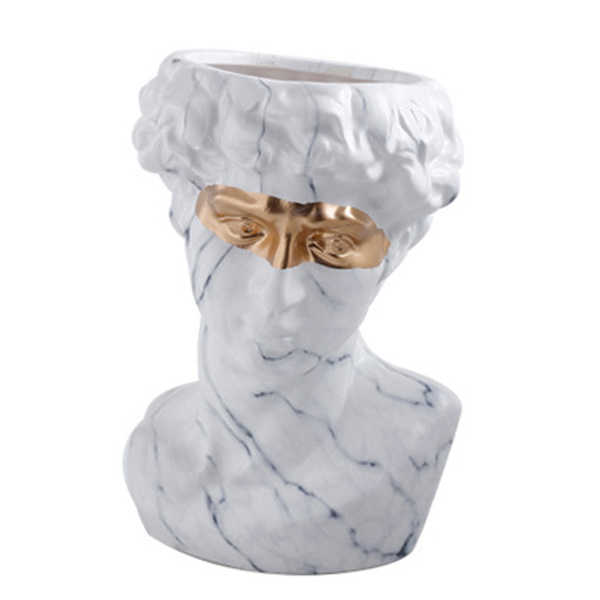 Huvud Suckulenter Krukkruka Inomhus Utomhus Hartskruka Söta växter Blomkruka Blomsterarrangemang Heminredning Blue Stripe