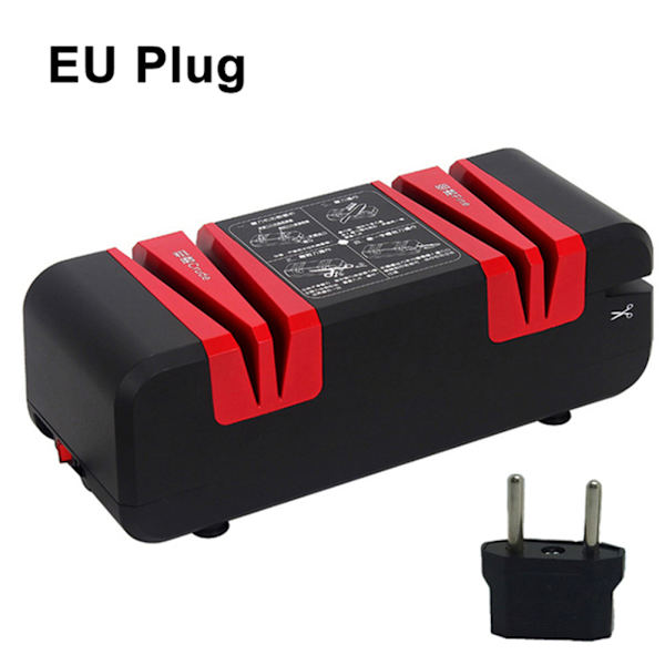 4-stegs knivvässare USB snabbslipmaskin Multifunktions knivslipverktyg Black Red