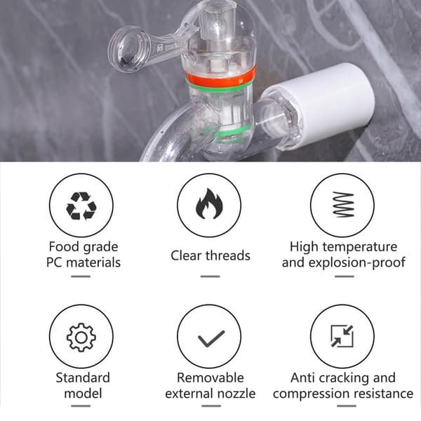 PC Transparent plastkran Universal Kran kran Kökstillbehör