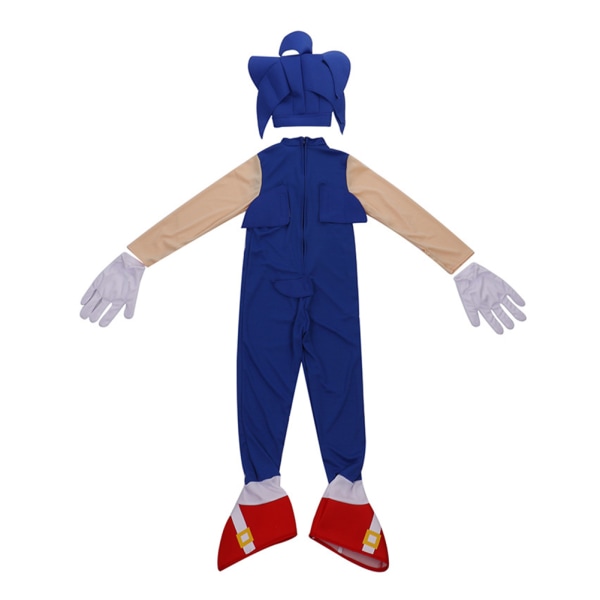 Barn Sonics Cosplay kostym med handskar Mode andas bekväm kostym för barnens dag S