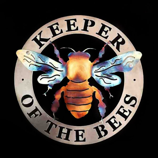 Keeper Of The Bees Metallkonstdekoration Kreativ Smidesjärn hängande prydnad för hemträdgård innergård 2
