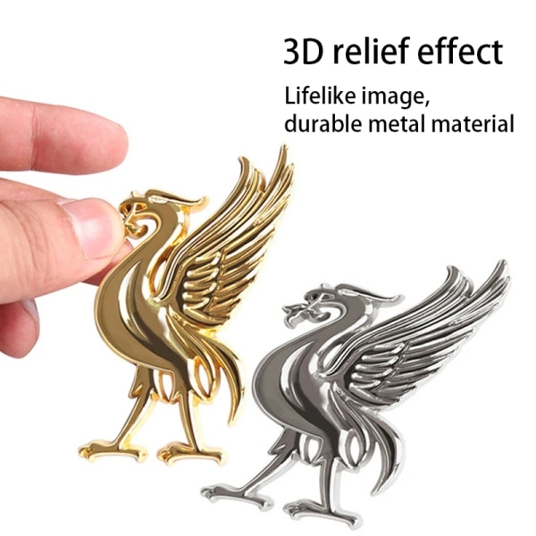 Creative Bird Car Sticker Emblem Liverpool FC League Football Club Team Logotyp Liverbird Symbol Badge Självhäftande bildekal Gold