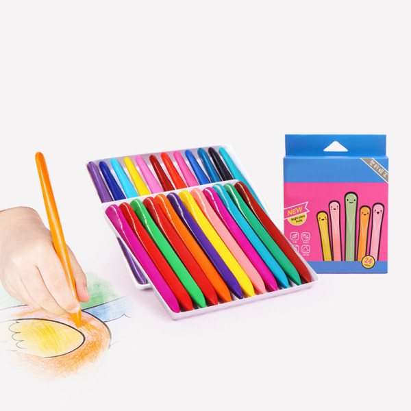 36 färger Triangulära kritor Triangulär färgpenna för studenter Barn Barn 6 Colors