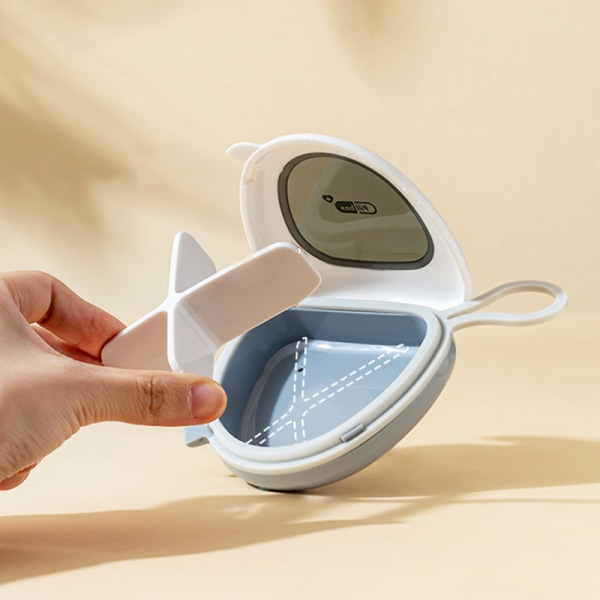 Portable Grid Pill Case Multipurpose Mini Bird Smycken Förvaringsbox Stor kapacitet förseglad case White