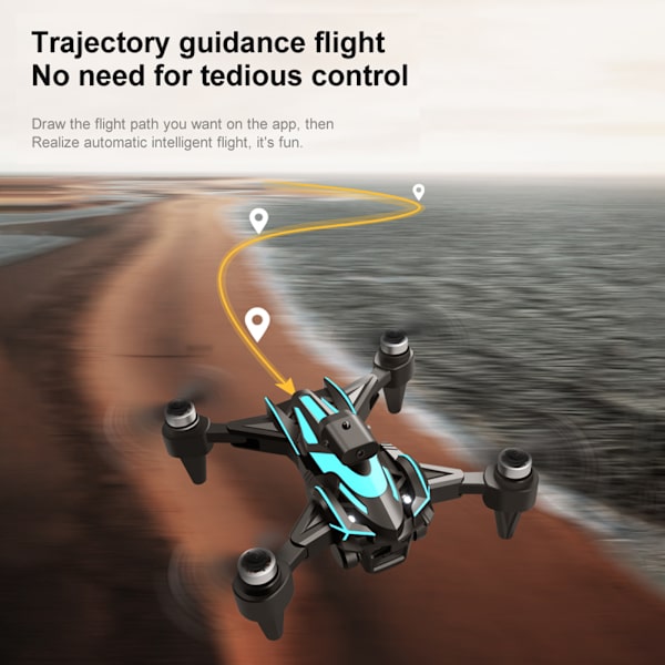 HD trippelkamera antenn-drönare leksak Vindmotstånd Quadcopters Leksaker för barn Tonåringar Vuxen Black 3 battery