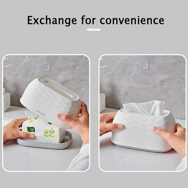 Enkel Water Ripple Tissue Box med vårdammtät organizer Green Regular