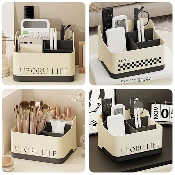 Desktop Organizer Box för diverse Stor kapacitet Efterbehandling Case för vardagsrum