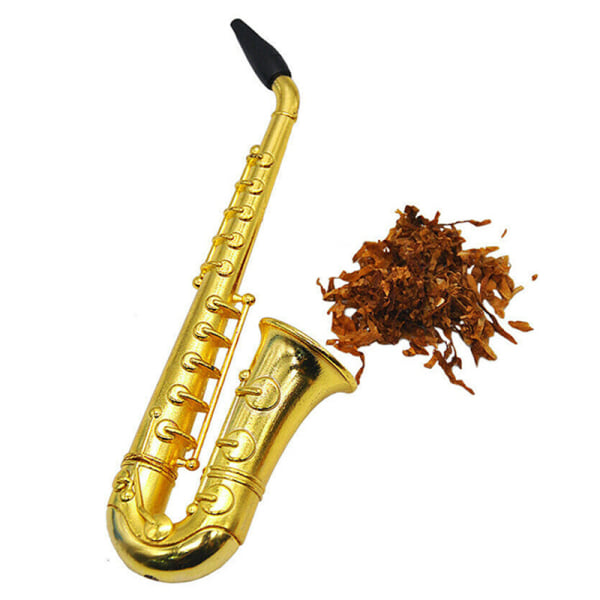 Minisaxofonform rökrörslegering Högkvalitativ bärbar rörlängd 97 mm Light Green