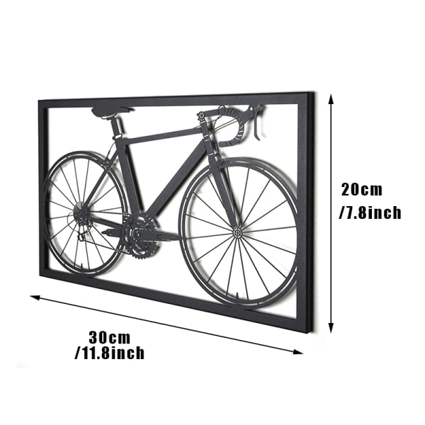 Metall Cykelprydnad Vägghängande Silhuetter Handgjorda Väggkonst Heminredning 29x17