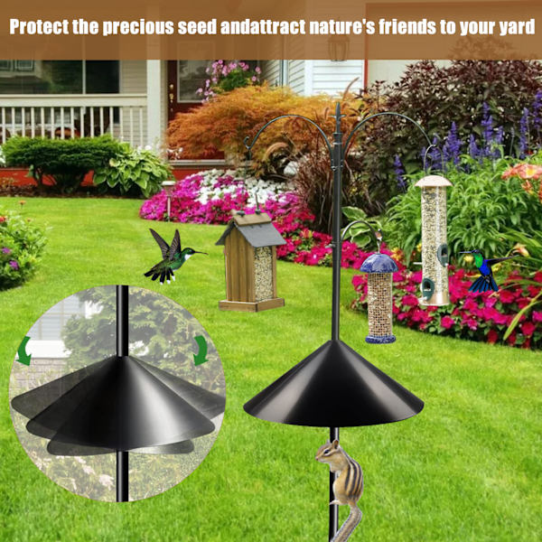 Squirrel Baffle Birds Feeder Proof Guard skyddar hängande matare