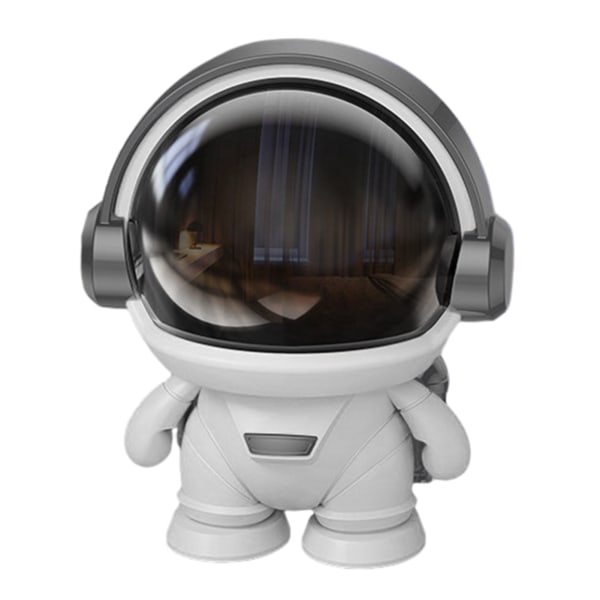 Söt Astronaut Bluetooth-kompatibel högtalare Stereo Surround Bas Ljudhögtalare för hemmafest White Grey