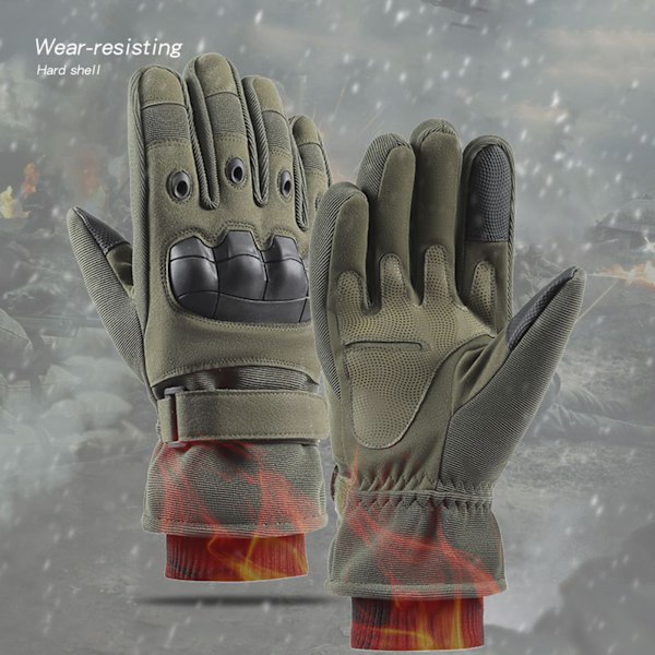 Vinter Halkfria pekskärms ridhandskar Bekväma andningsbara mjuka handskar för män manlig ungdom Army Green XL