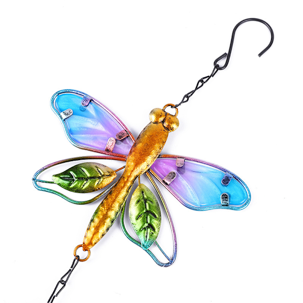 Fjäril/kolibri/trollslända vindspel Trädgård Metallmålat glas hängande prydnad för utomhusdekorationer inomhus Butterfly wind Chime