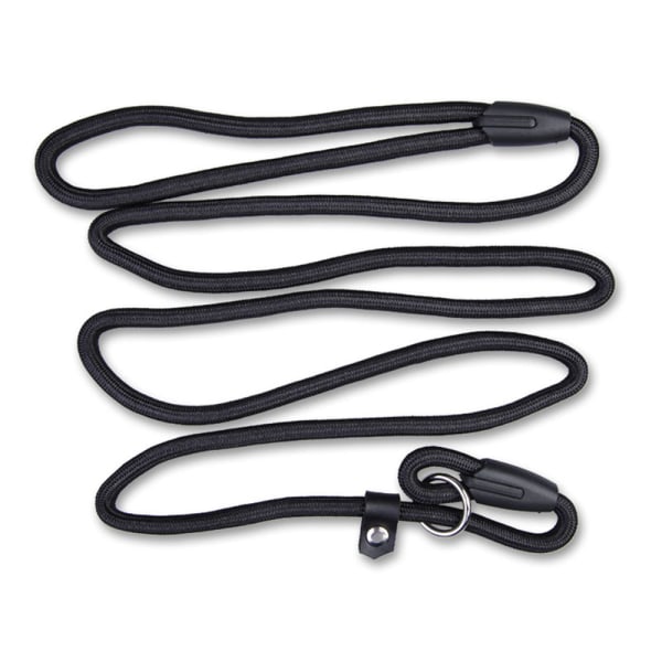 Husdjurshund Nylon Träningskoppel Blyband Rep Justerbar dragkrage Black L