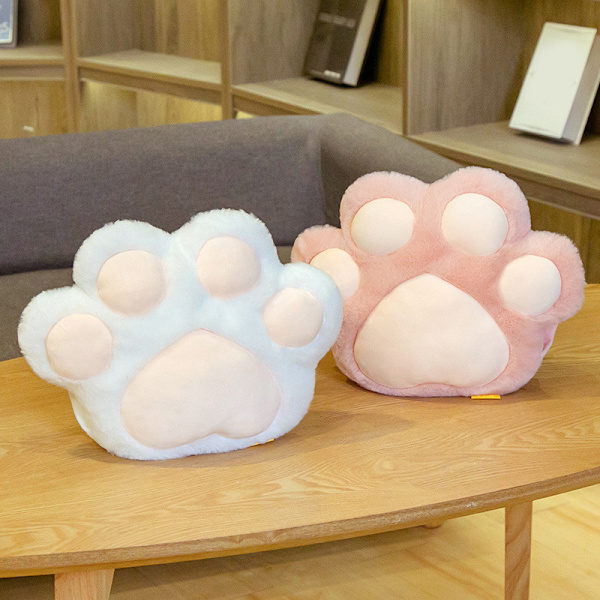 Cat's Paw Kudde Söt plysch liten storlek Lättvikt Vinterhandvärmare för flickor sovkudde Pink