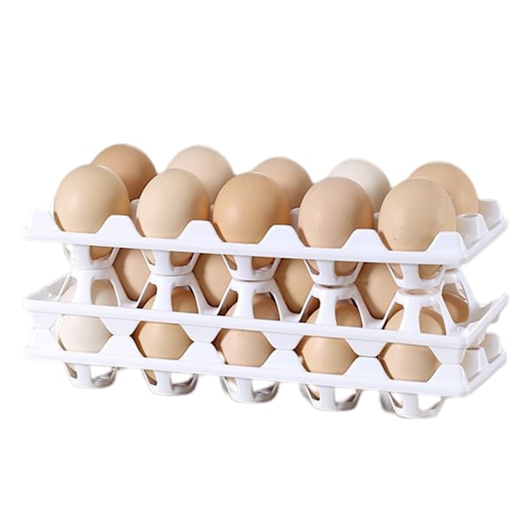 Äggförvaringsbehållare för kylskåpsdörr rymmer 10 räkningar Stor kapacitet Kylskåp Äggbehållare Kökstillbehör 3 Rows Of 3 Pieces 18 Eggs
