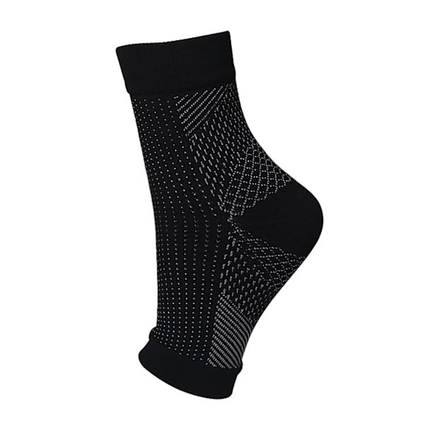 Svettabsorberande kompressionsstrumpor som andas Mjuka färgfasta strumpor för fitness Black and White XXL
