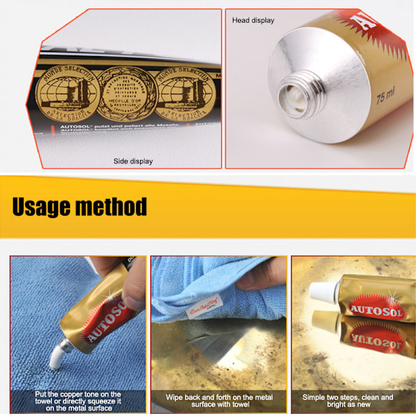 50ml/100ml Metall Koppar Mässing Alumium Polish Paste Polish Tool