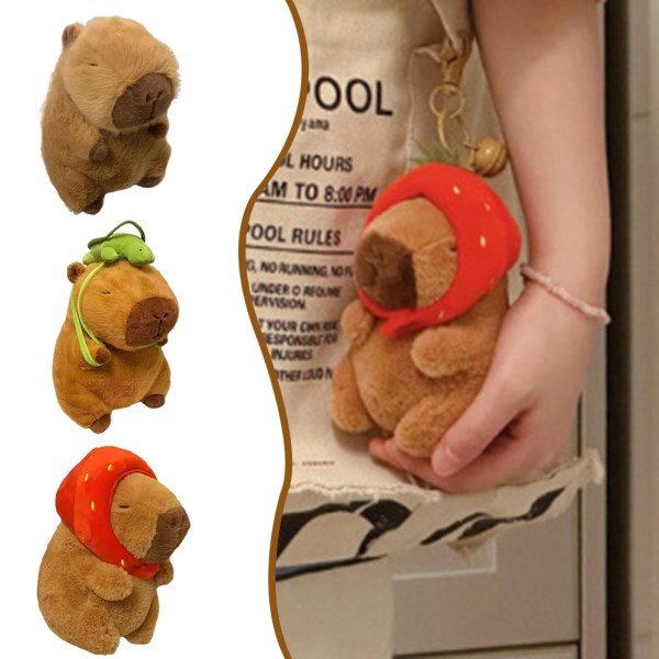 Härlig liten Capybara Plyschdocka Lättvikts Supermjuk fylld leksak för barn Pojke Flicka Kvinnor Män Doll 10cm