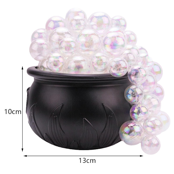 DIY Bubbelgryta Set med 40 Transparenta Kulor/LED-Ljus Gryta Godis-Skål Dekorationer Inomhus Dekorationsidéer Black