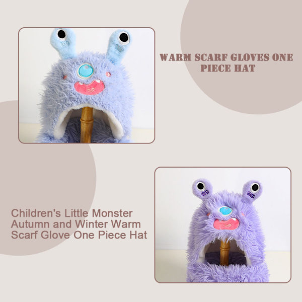 Grodor Eyes Form One-piece Hat Vindtät Värmande Tjocklek Beanie För Utomhus Running Fitness White