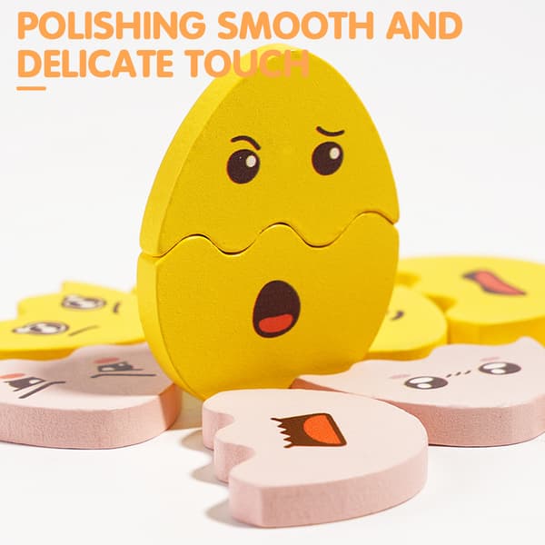 Eggs Expression Patchworks Toy Expression Recognition Pedagogisk leksak för huset 1PCS