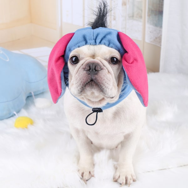 Pet Hat Varm Vindtät Söt Dress Up Cap Pet Fun Huvudbonad Cosplay Tillbehör för katthund Yellow S