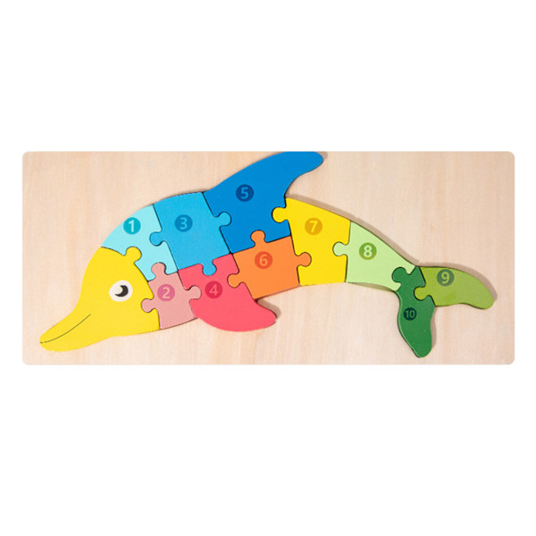 3D Kreativitet Fordon Pussel Leksak Hand-öga-koordination Sticksåg Leksaker för hus DOLPHIN