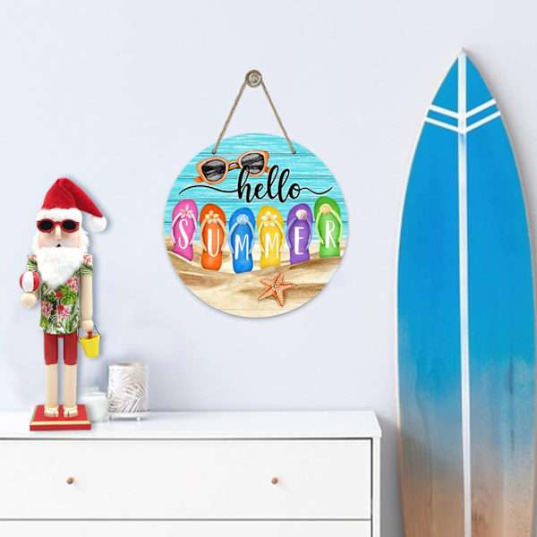Beach Santa Wood Nötknäppare Stora unika dekorativa prydnader för festlig julbordsdekor Ll0046