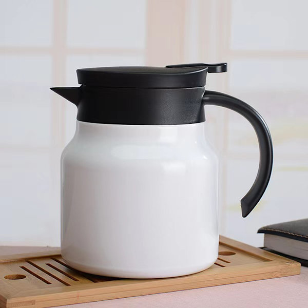 800/1000 ml thermal vakuumkolv hushållsvärmehåller tekanna för hemkökskontor Smart Warm Black 1000ml