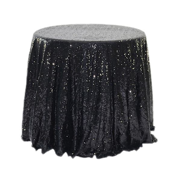 Mode paljetter bordsduk glitter glittrande tyg runt cover Multifunktionella dukar Gold