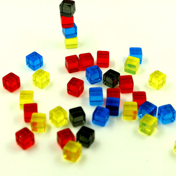 Akryl Glossy Cubes Smycken Tillbehör Snyggt ömtåligt hantverk Tillbehör för telefonlinan. 5 200pcs