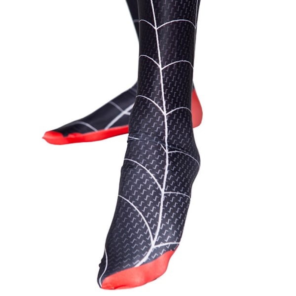 Den fantastiska Spider-Man-kostymen för vuxen/barn Halloween rollspel bär med huvudbonader Cosplay jumpsuits i ett set S