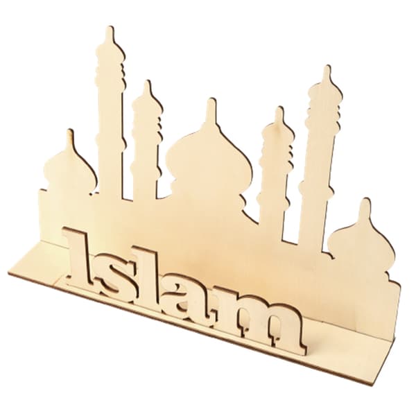 DIY träprydnad Eid Mubarak Ramadan Art Craft Decor JM01355