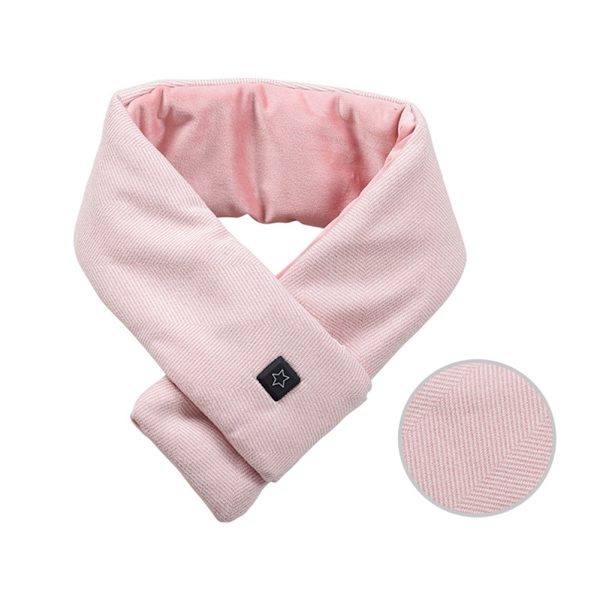 USB Laddning Värmehalsduk Snabbuppvärmning Bekväm halssjal för utomhusbruk Pink