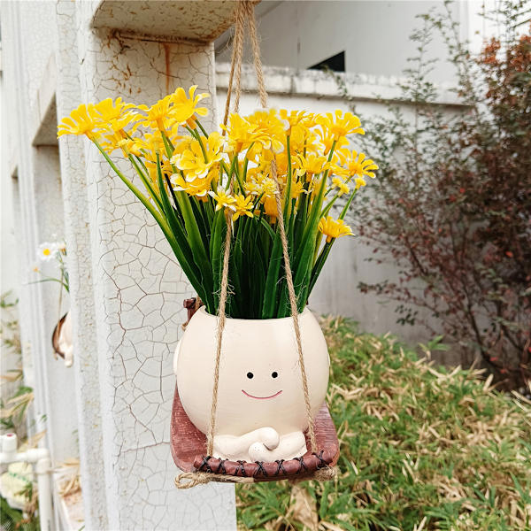 Söt hängande växtkruka Hängbar Bedårande växtblomkruka för heminredning A