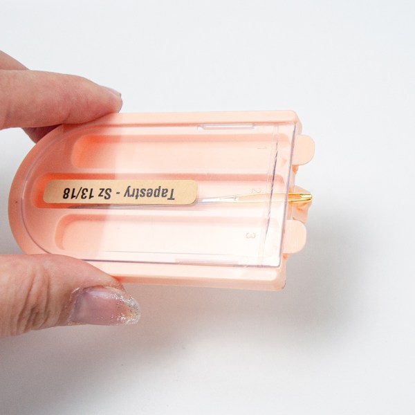 4 st Case med 3 rutnät Liten lätt nålorganisator för handarbete Pink 4pcs