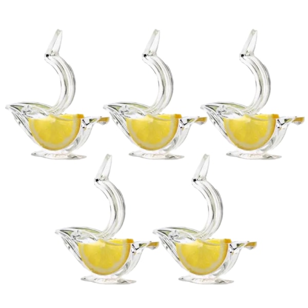 Akryl Fågel Citronpress Ergonomisk Citronsaft Fruktjuicer med Hällpip 5pcs