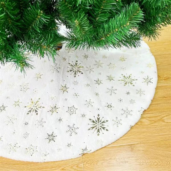 Julgran kjol med paljetter Snowflake Xmas Holiday Party dekorationer för butiken hem part gold foil 50cm